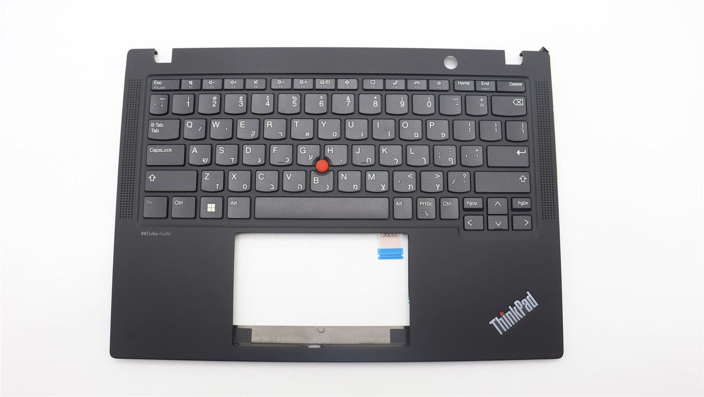Lenovo ThinkPad X13 Gen 4 Keyboard Palmrest Top Cover Hebrew Black 5M11H89004
