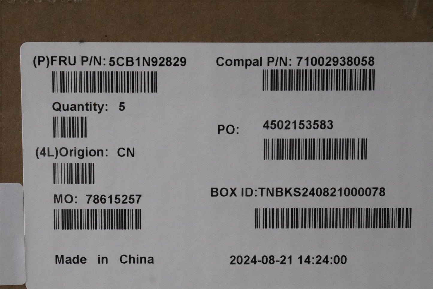Lenovo UpperCase GER C83FW FP CG NBL AL 5CB1N92829
