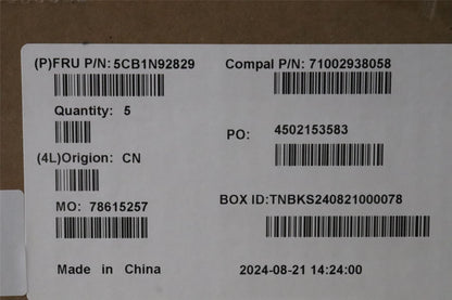 Lenovo UpperCase GER C83FW FP CG NBL AL 5CB1N92829