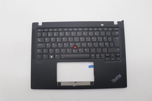 Lenovo ThinkPad X13 Gen 4 Keyboard Palmrest Top Cover Norwegian Black 5M11L86003