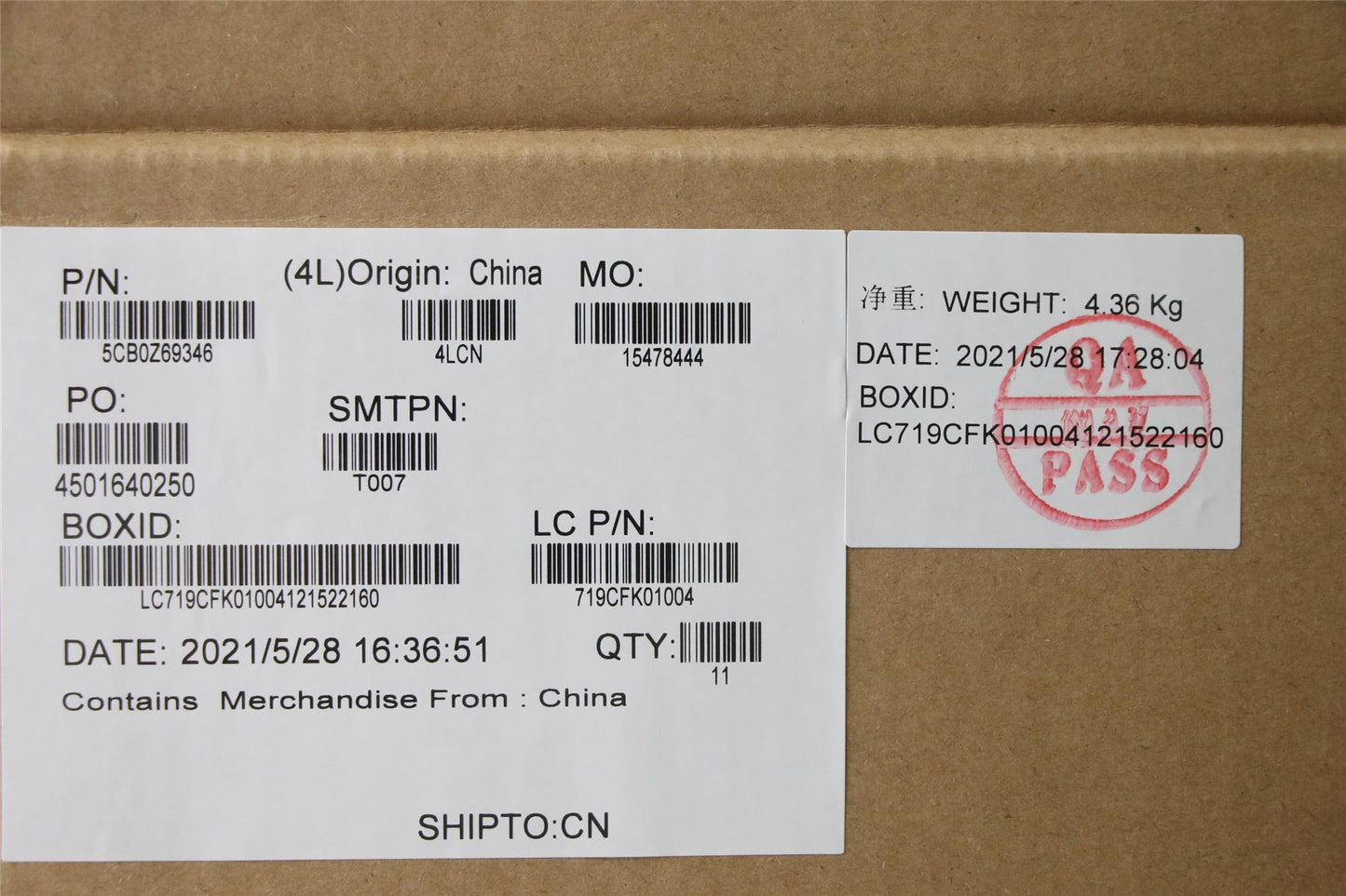 Lenovo FRU HP4B2_D_COVER_PPS_ASSY_GY 5CB1L84671