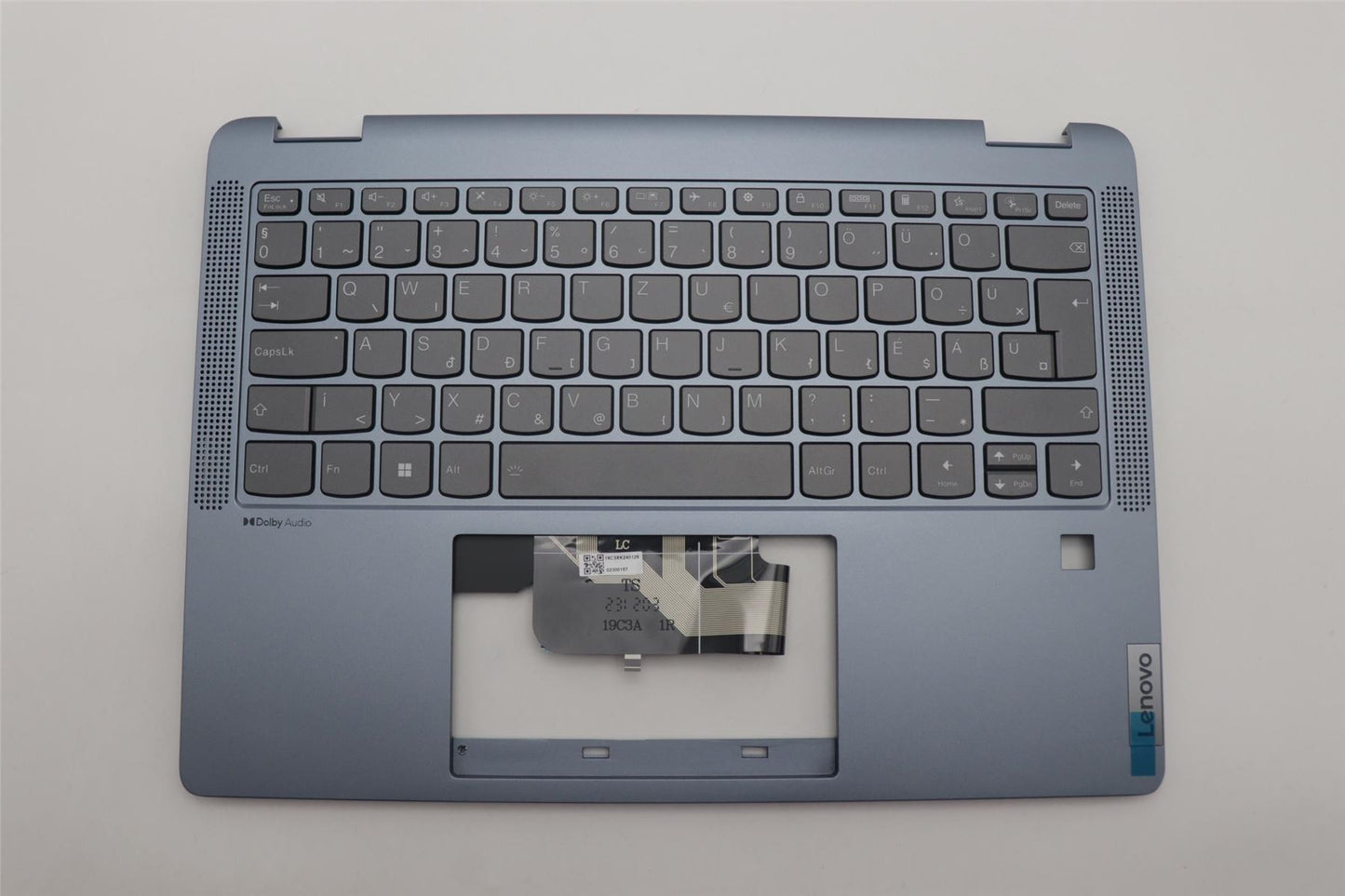 Lenovo IdeaPad 5 14IAU7 Keyboard Palmrest Top Cover Hungarian Blue 5CB1H80023