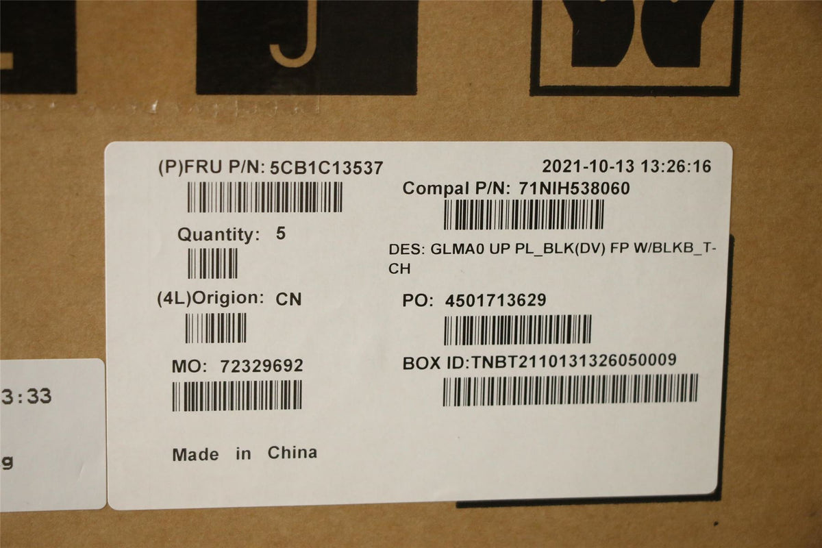 Lenovo Upper C82LM PL_BLKD FP BLKB_T-CH 5CB1C13537
