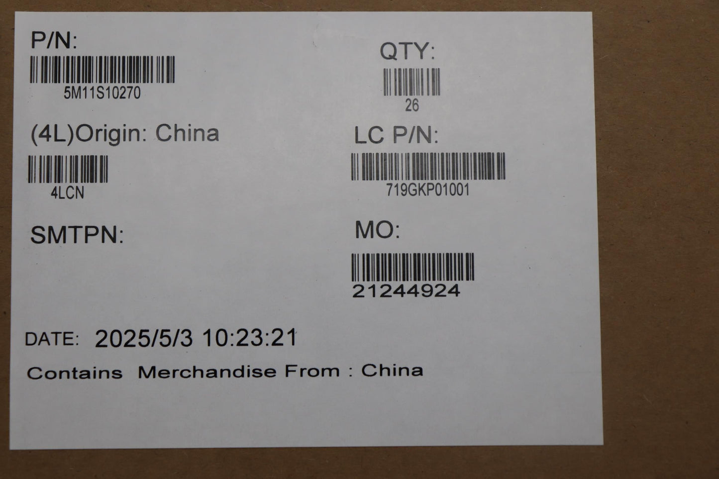 Lenovo MECH_ASM LUN 1.0 RPL BTN W/FP BK Power Button Board 5M11S10270