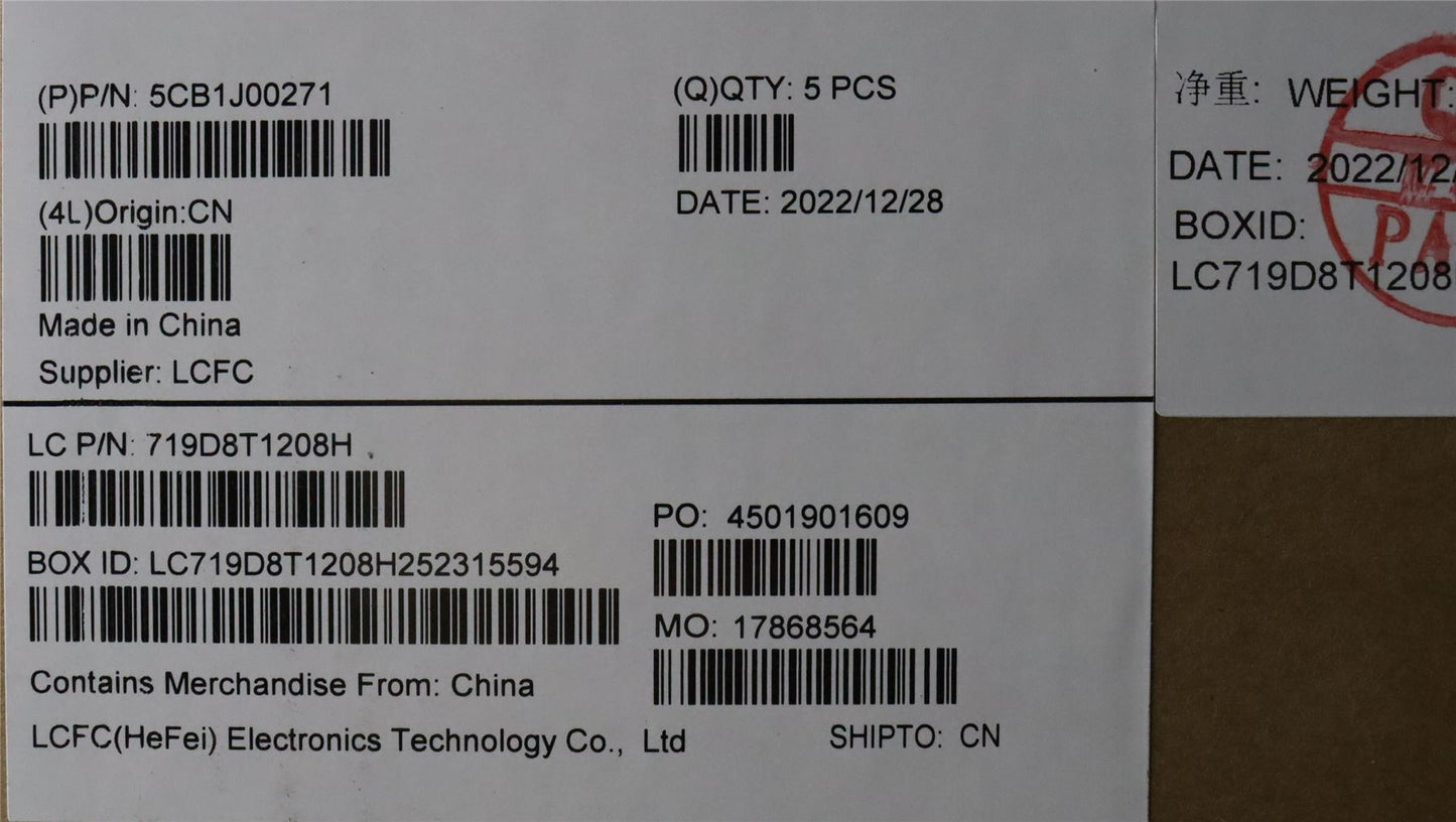 Lenovo Upper Case ASM_SPAL82SFFP_AB_BL_PC 5CB1J00271