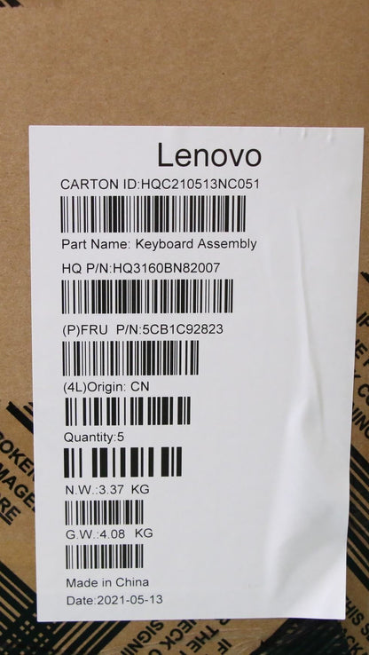 Lenovo Upper Case ASM_NORDIC H 82KN GY 5CB1C92823