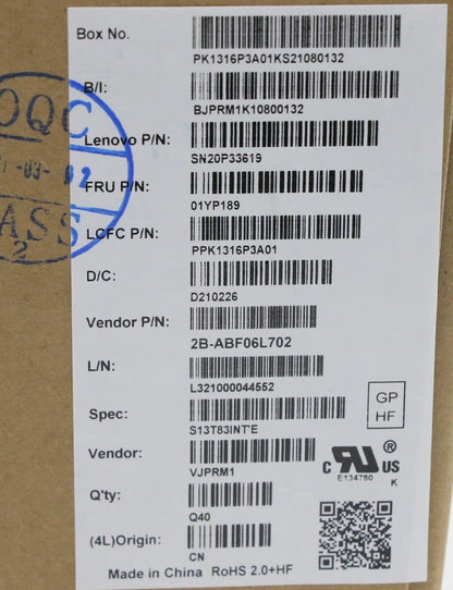 Lenovo ThinkPad X280 A285 X390 X395 L13 Keyboard US Black 01YP189