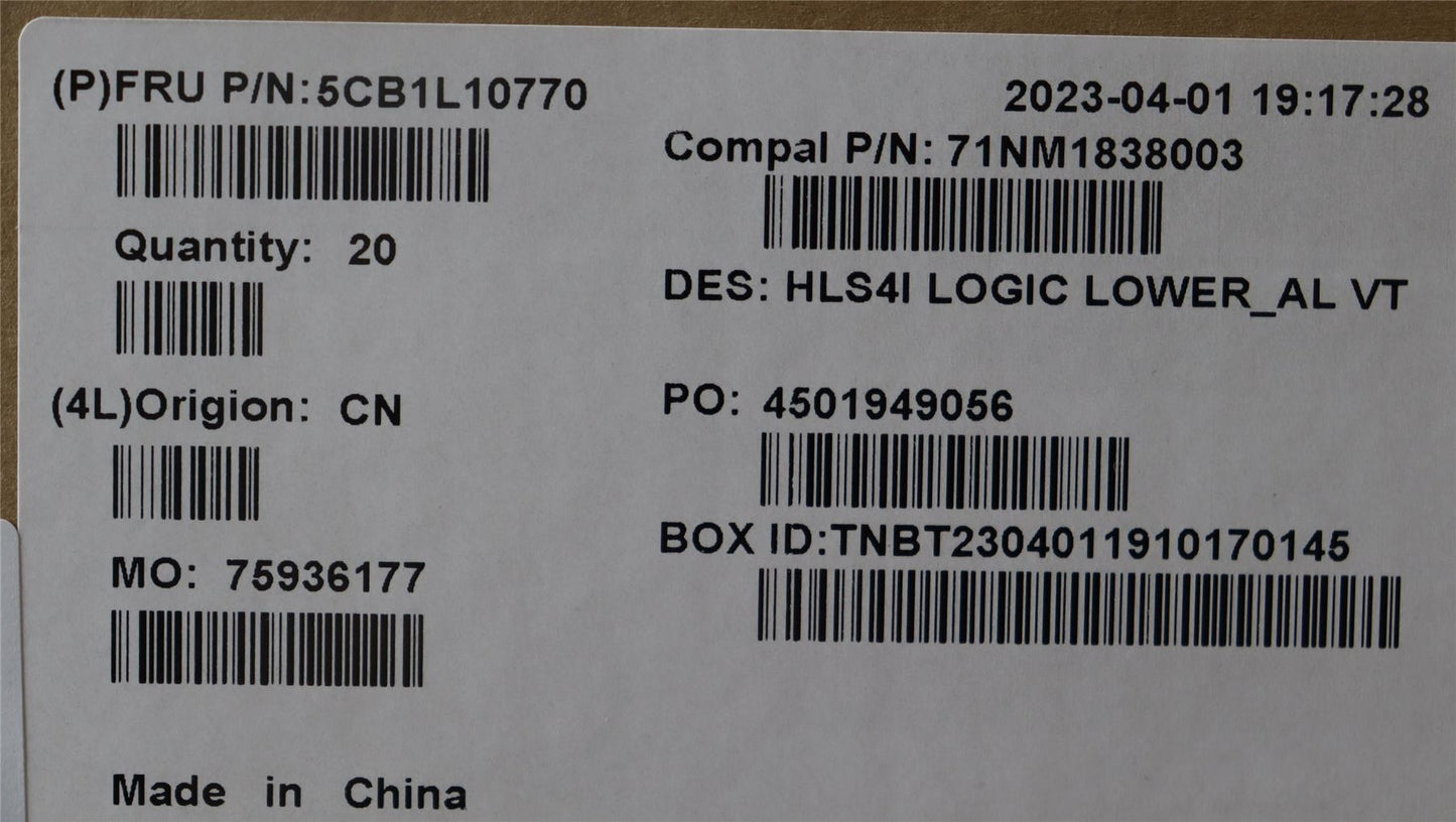 Lenovo Lower Case C 82XD AL VT 5CB1L10770