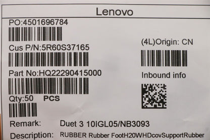 Lenovo RUBBER Rubber FootH20WHDcovSupportRubber 5R60S37165