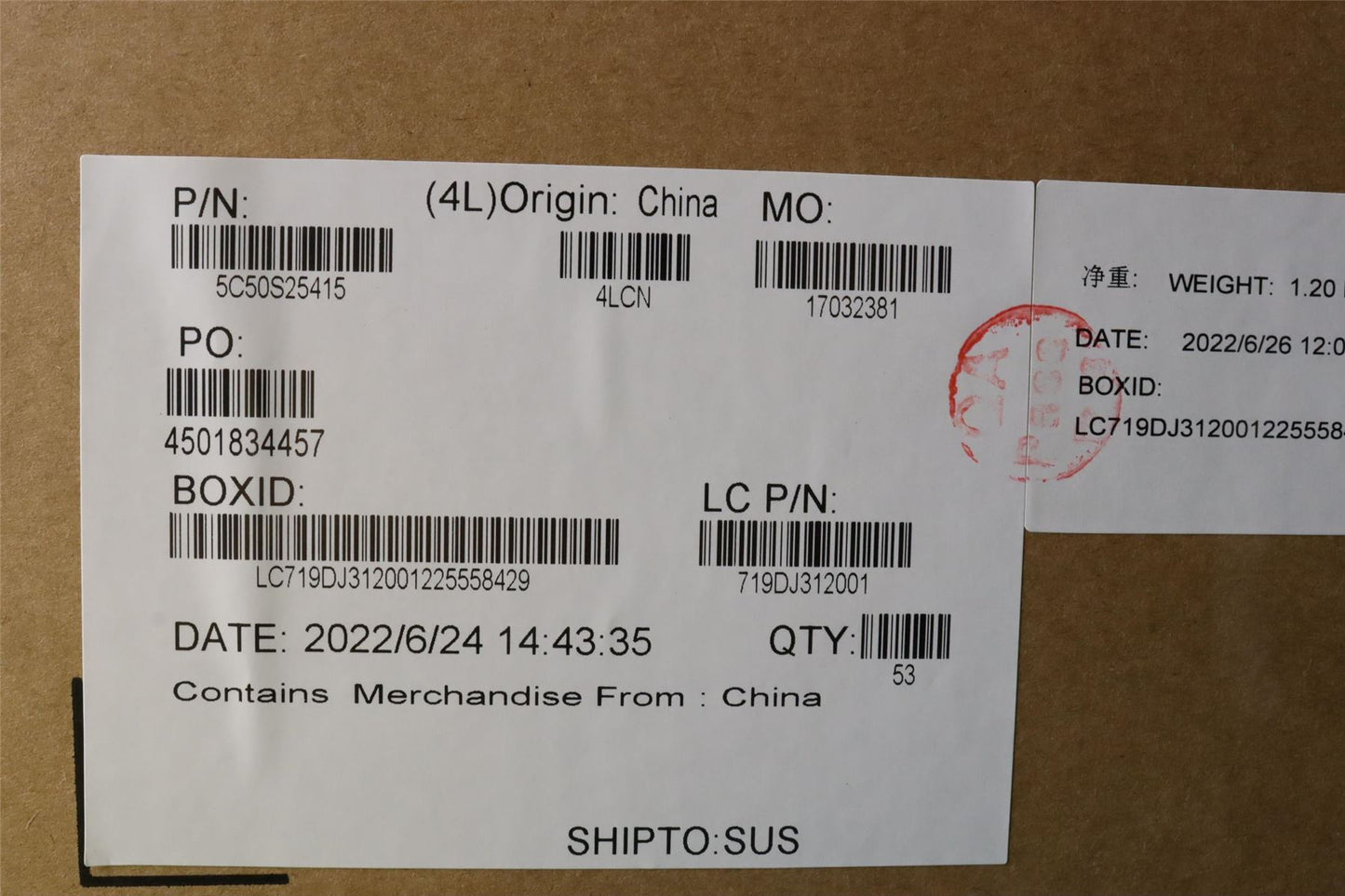 Lenovo Sensor_Board L 21EK ALS/B 5C50S25415