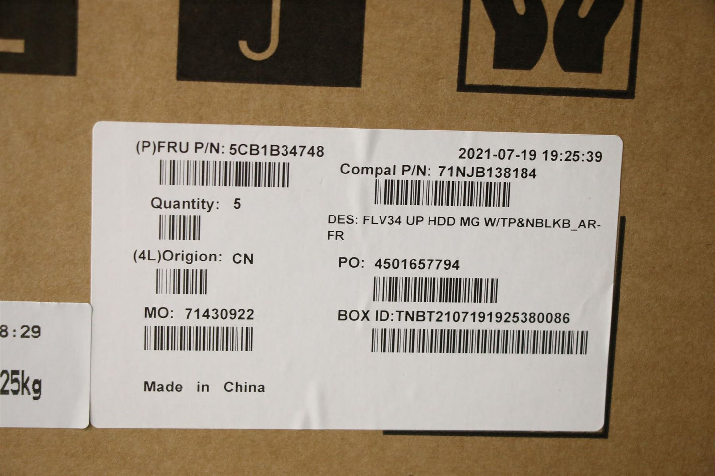 Lenovo ThinkBook 14 G2 ITL Palmrest Touchpad Cover Keyboard Grey 5CB1B34748