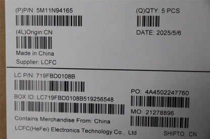 Lenovo MECH_ASM FRU KB BEL BL(TRI)UK Bk 5M11N94168