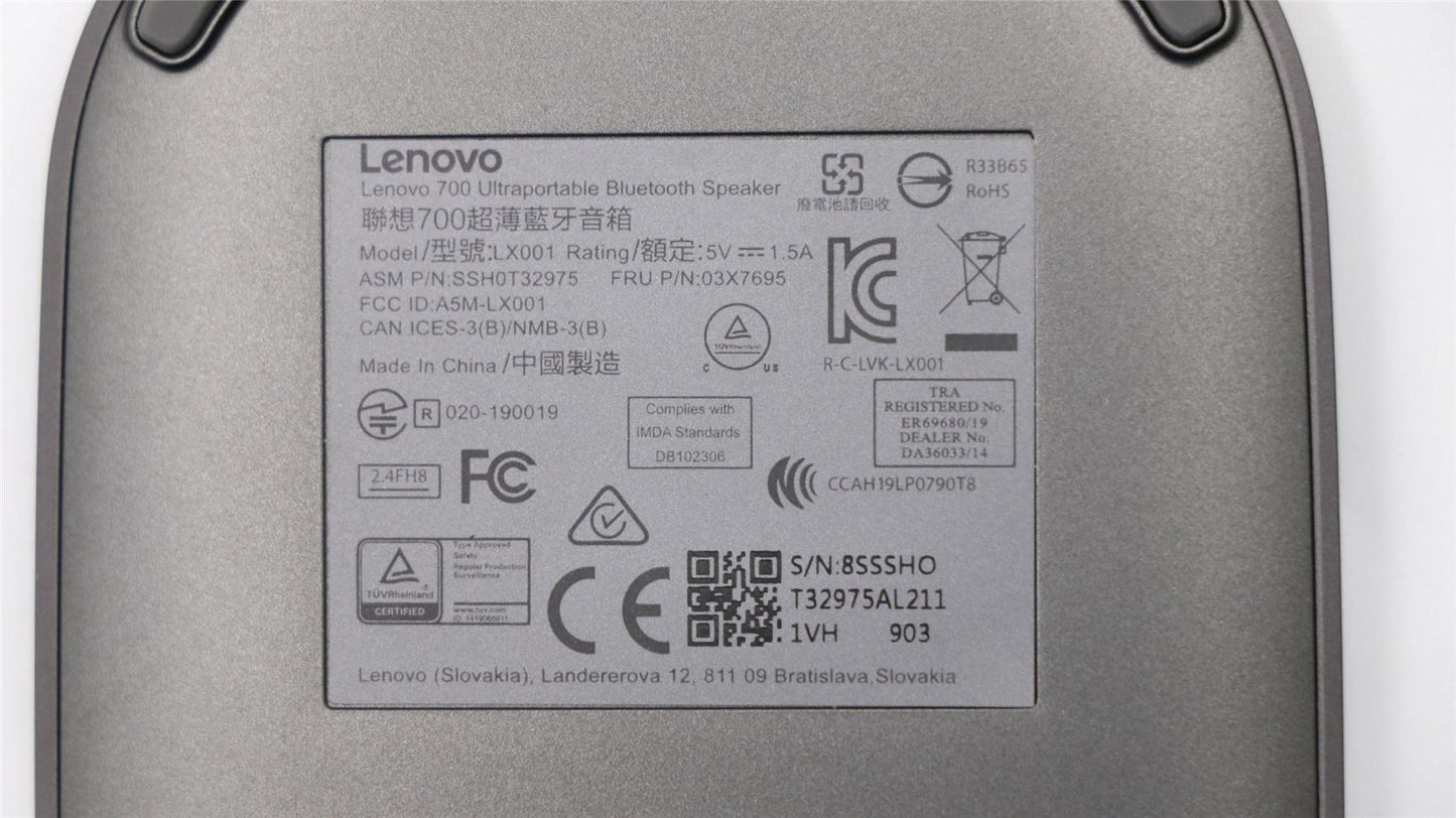 Lenovo FRU_Lenovo700BluetoothSpeaker_CommercialWW 03X7695