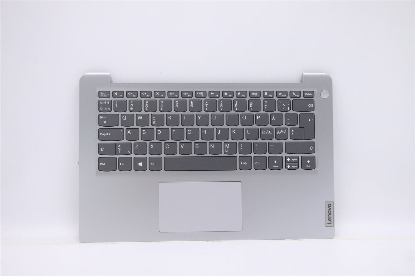 Lenovo IdeaPad 1 14IJL7 Palmrest Cover Touchpad Keyboard Nordic Silver 5CB1E19788