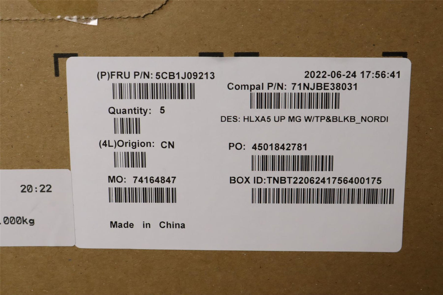 Lenovo Upper Case ASM_NORDIC C21DJ MGBL 5CB1J09213