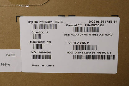 Lenovo Upper Case ASM_NORDIC C21DJ MGBL 5CB1J09213