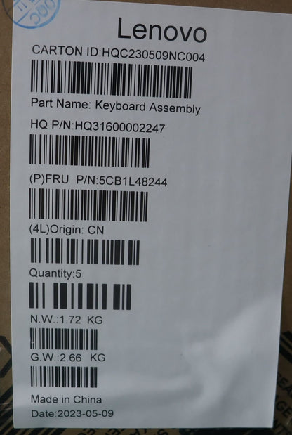 Lenovo Upper Case ASM_FRA H 82YM FP STGY 5CB1L48244