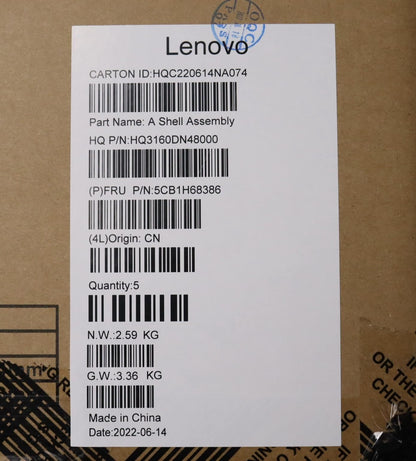 Lenovo LCD Cover H21CXFALT RGB ARGYW\ant 5CB1H68386