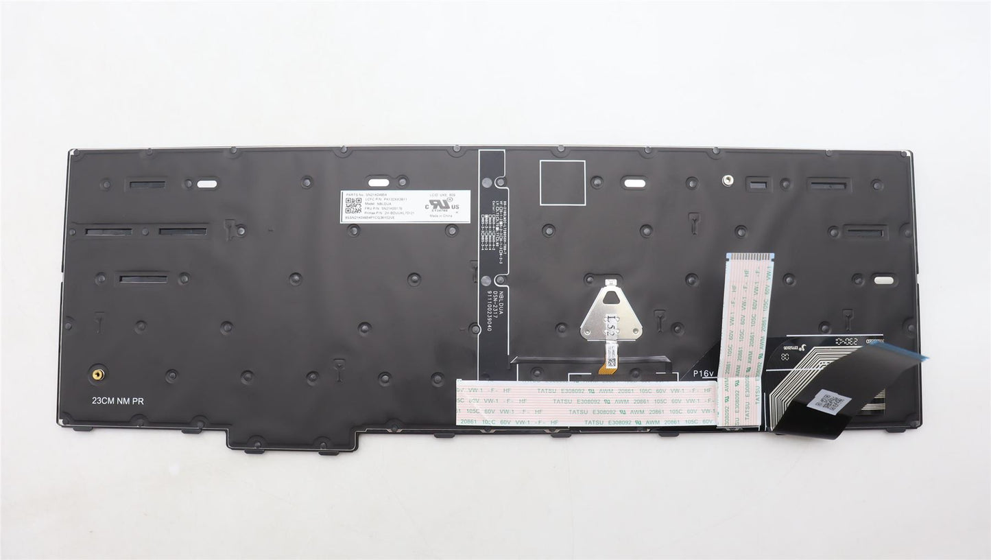 Lenovo ThinkPad L15 4 P16s 2 P16v 1 T16 2 Keyboard UK Europe Black 5N21K05176