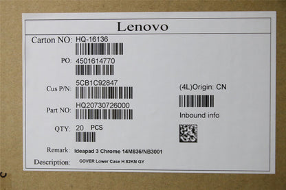 Lenovo Chromebook 14M836 Bottom Base Lower Cover Silver 5CB1C92847