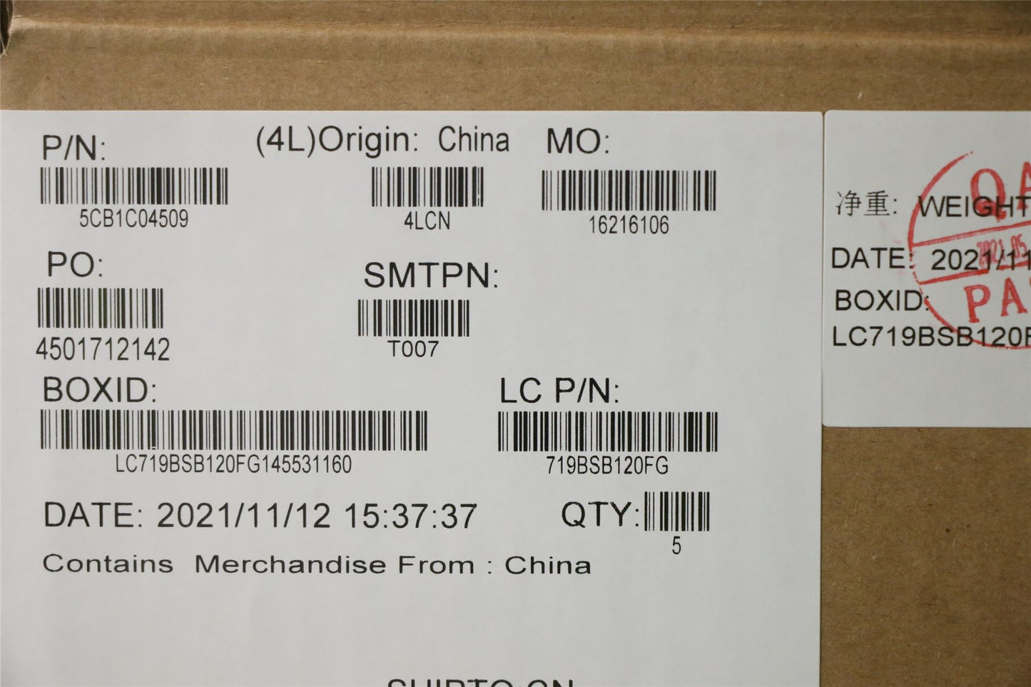 Lenovo Upper Case ASM_ITA L82H7 SD FPNBLD 5CB1C04509