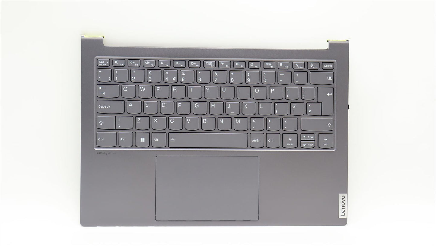 Lenovo Yoga 7 14ARH7 Palmrest Cover Touchpad Keyboard UK Storm Grey 5CB1J51071