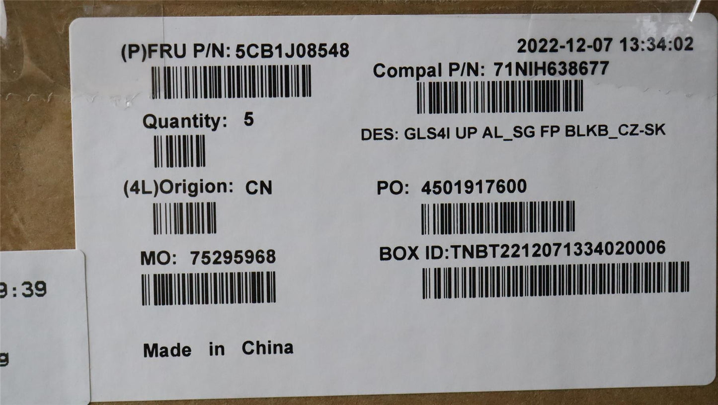 Lenovo IdeaPad 5 14ABA7 Palmrest Cover Touchpad Keyboard Storm Grey 5CB1J08548