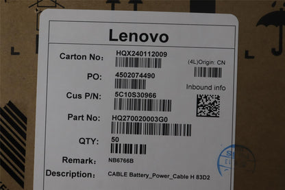 Lenovo CABLE Battery_Power_Cable H 83D2 5C10S30966