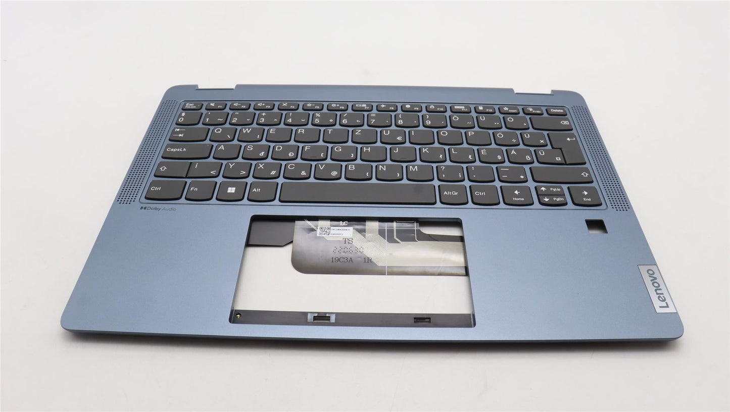 Lenovo IdeaPad 5 14IAU7 Keyboard Palmrest Top Cover Hungarian Blue 5CB1H80053