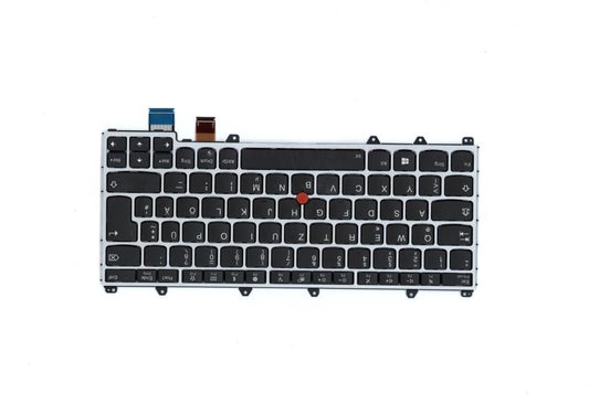 Lenovo Yoga X380 Keyboard German Silver Backlit 01HX112