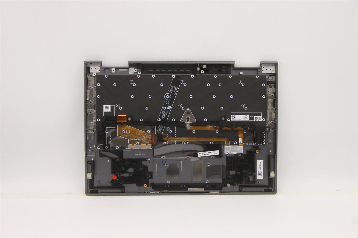 Lenovo Yoga X1 6th Keyboard Palmrest Top Cover US International Grey 5M11C40977