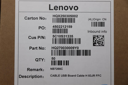 Lenovo Board H 83JR USB FFC Cable 5C10S31335