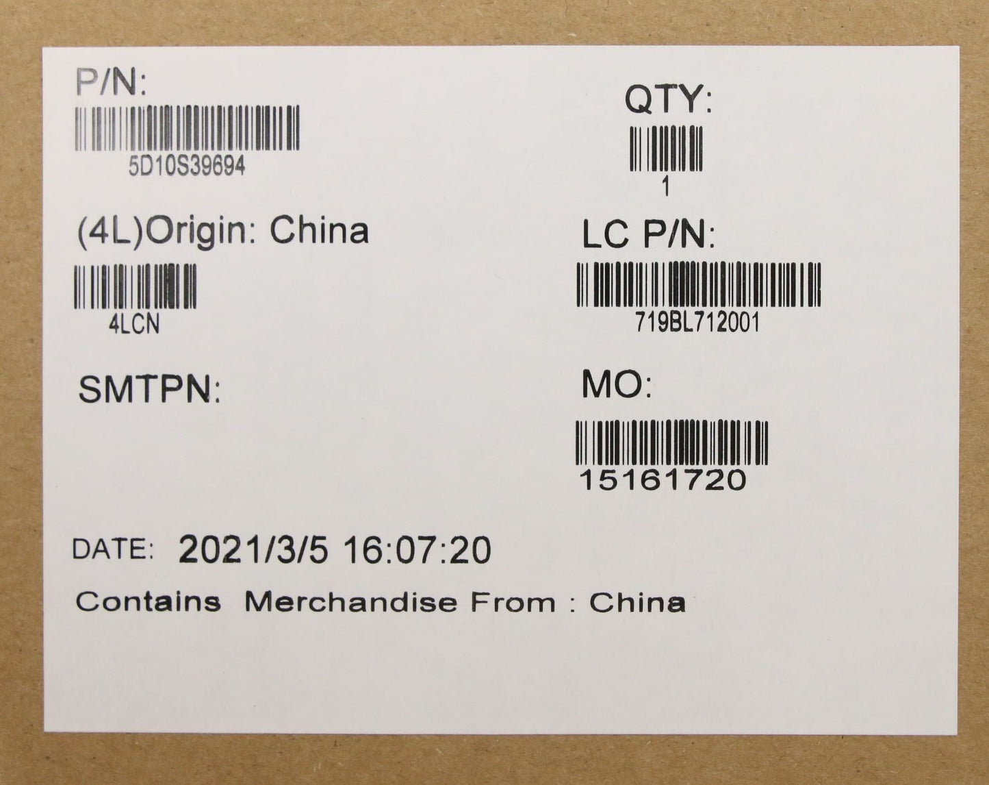 Lenovo LCD ModuleL82LW/glue*0.2g 5D10S39694