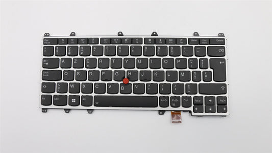 Lenovo Yoga X380 Keyboard Belgian Silver Backlit 01HX106