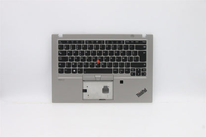 Lenovo ThinkPad T14s Keyboard Palmrest Top Cover Belgian Grey Backlit 5M10Z41561