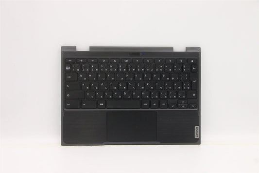 Lenovo Chromebook 500e 2nd Gen Palmrest Cover Touchpad Keyboard Black 5CB1G97585