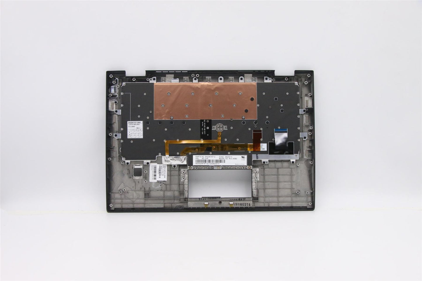 Lenovo Carbon X1 4th Keyboard Palmrest Top Cover Belgian Black Backlit 01AV158