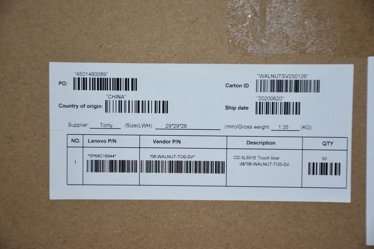 Lenovo CD-3L501E Touch board&*08-WALNUT-TO0-SV Board 5P68C16944