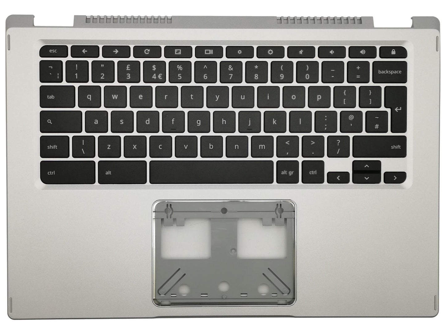 Acer Chromebook Spin CP514-1H Palmrest Cover Keyboard UK Silver 6B.HX3N7.019