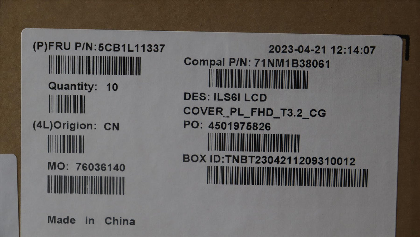 Lenovo LCD Cover W/Ant C82XF T32FHD PL CG 5CB1L11337