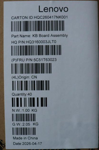 Lenovo CARDPOP DB_Board_WWAN&WLAN H 83T6 WiFi WLAN WWAN Board 5C51T63023