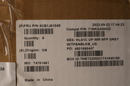 Lenovo IdeaPad 1 14AMN7 Palmrest Cover Touchpad Keyboard US Silver 5CB1J61049