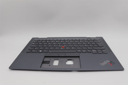 Lenovo Yoga X1 6th Keyboard Palmrest Top Cover Swedish Finnish Grey 5M11C41009