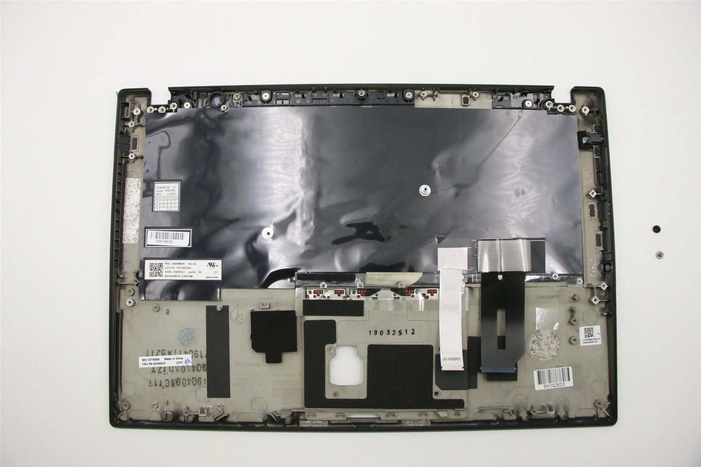 Lenovo ThinkPad T490s Keyboard Palmrest Top Cover Nordic Black Backlit 02HM224