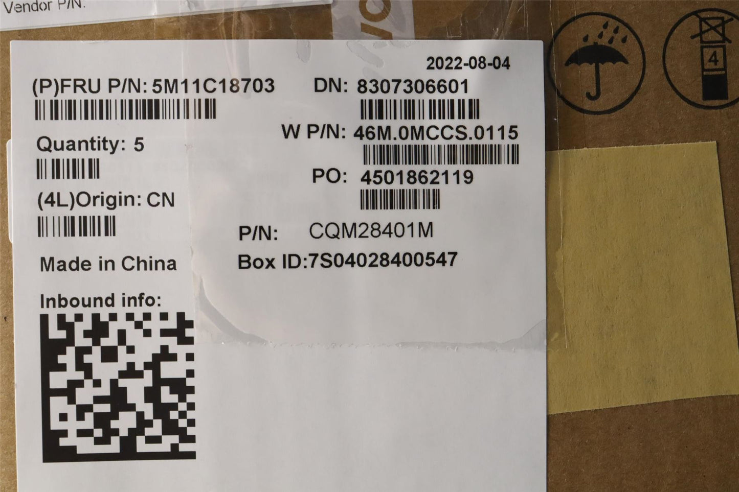 Lenovo WW C-Cvr+EST KB ASM,CHY 5M11C18629