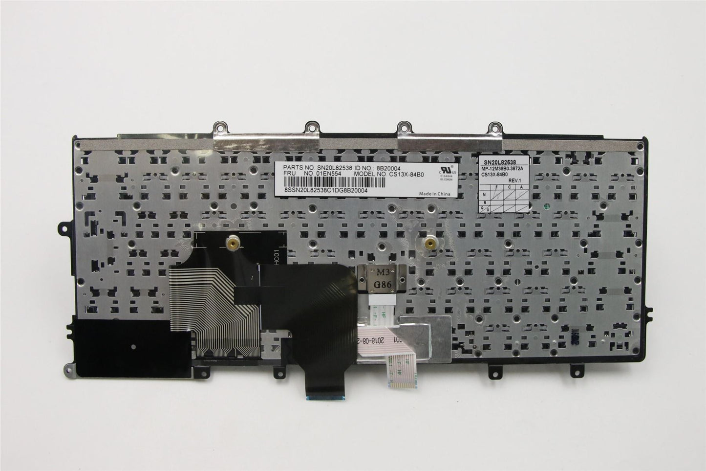 Lenovo ThinkPad X270 A275 Keyboard Belgian Black 01EN554