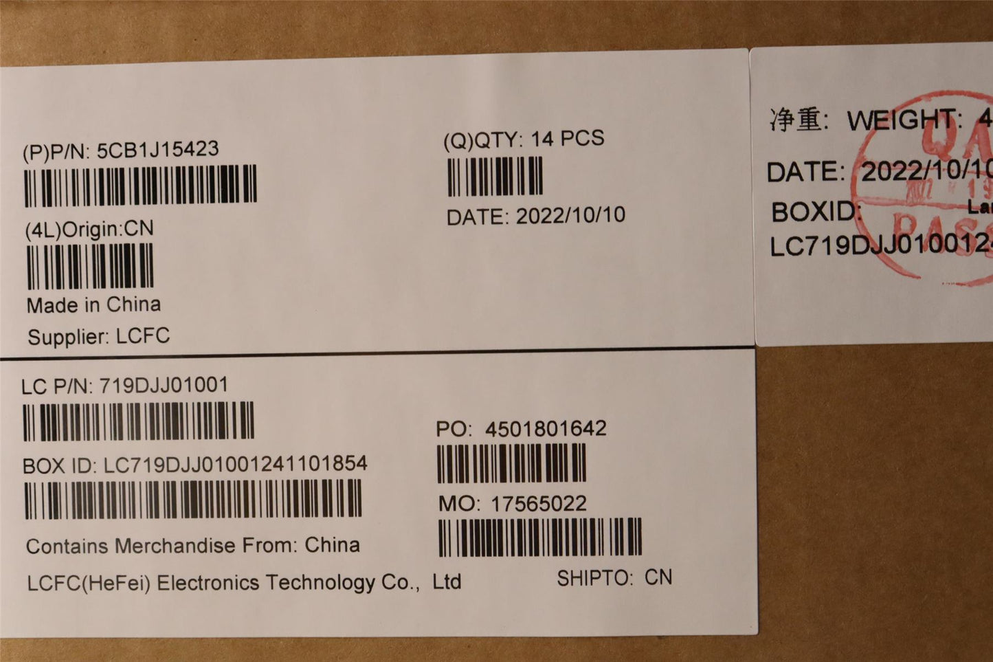Lenovo FRU JT4C1 Cc WW SUB ASSY GRAY 5CB1J15423