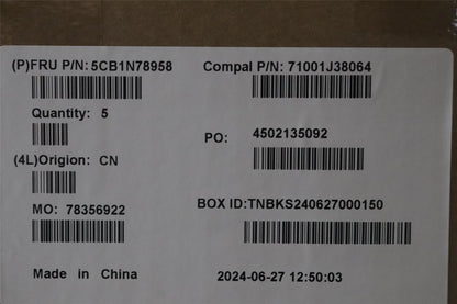 Lenovo UpperCase_SPA C 83G1 CG NFP NBL 5CB1N78958
