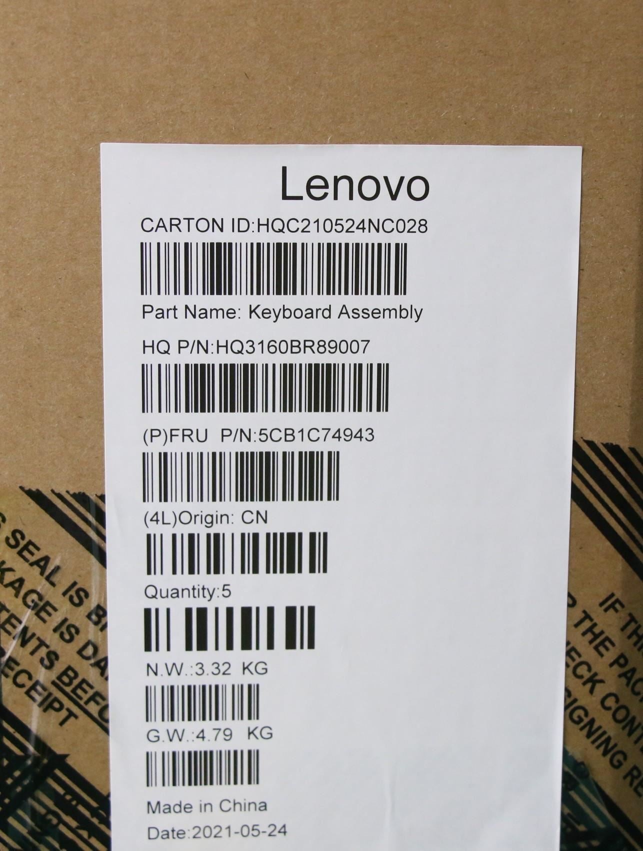 Lenovo Upper Case ASM_GER H82L5 CLOUMA 5CB1C74943