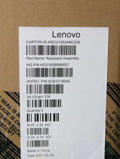 Lenovo Upper Case ASM_GER H82L5 CLOUMA 5CB1C74943